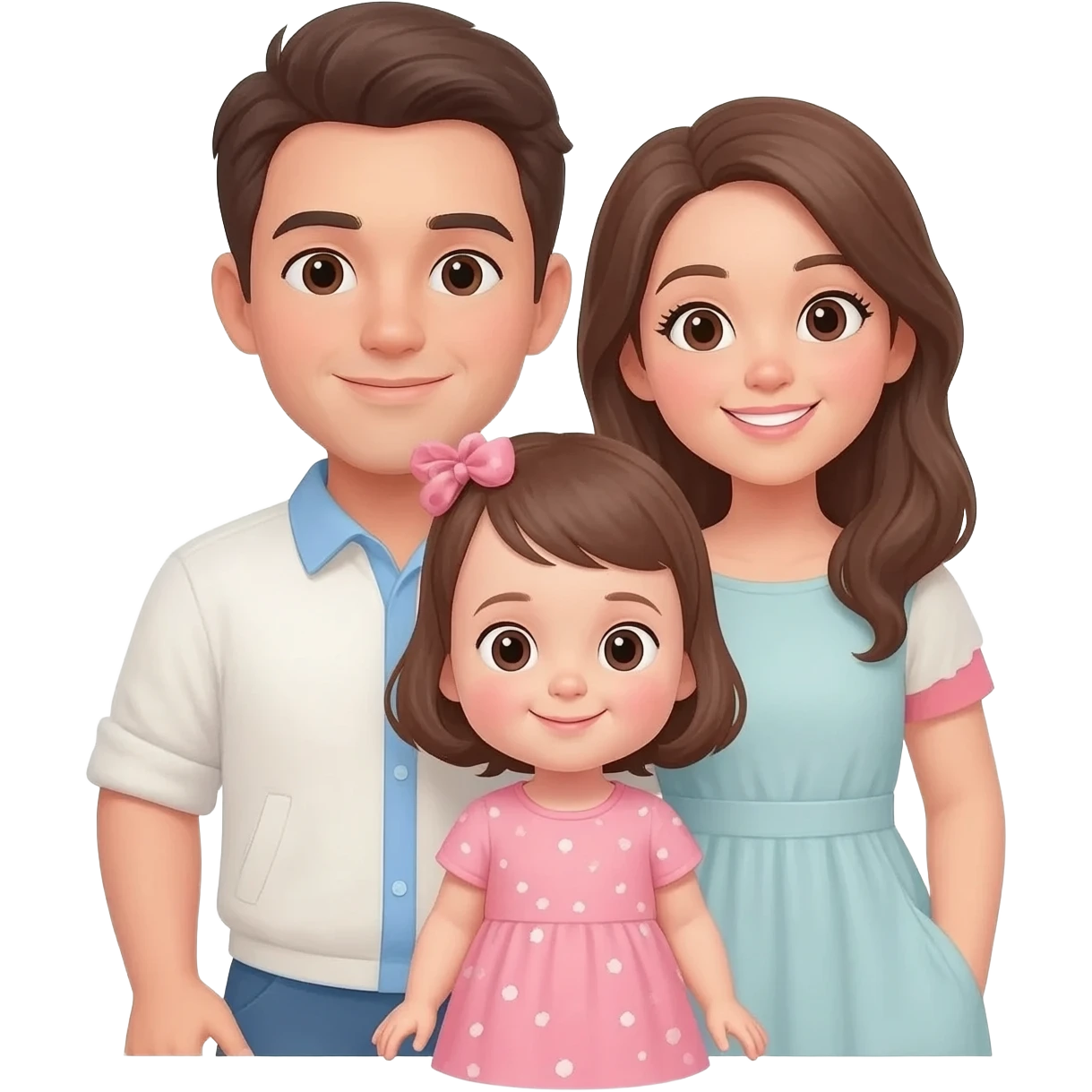 Man woman boy toddler and baby girl emoji