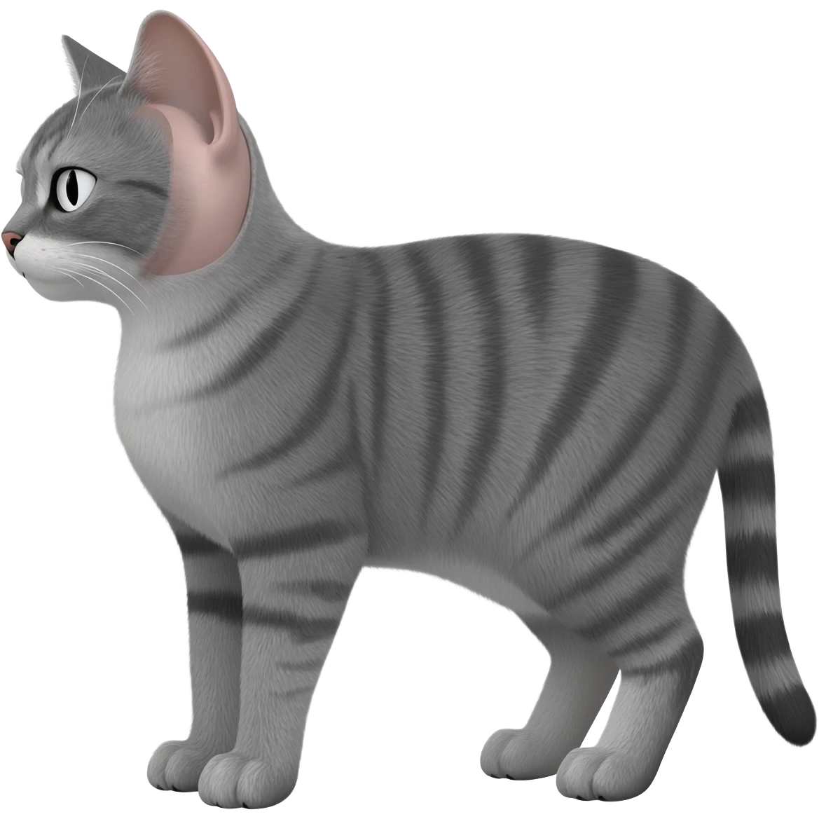 grey tabby cat with snipped ear emoji