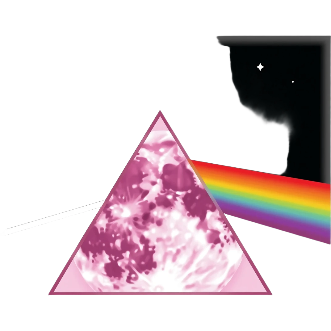 the dark side of the moon (pink floyd) prism moni colour emoji