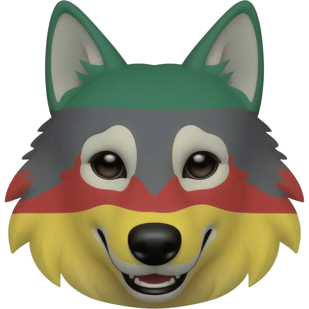 Mach mir einen Wolf Emoji mit einer tschetschenischen flagge emoji
