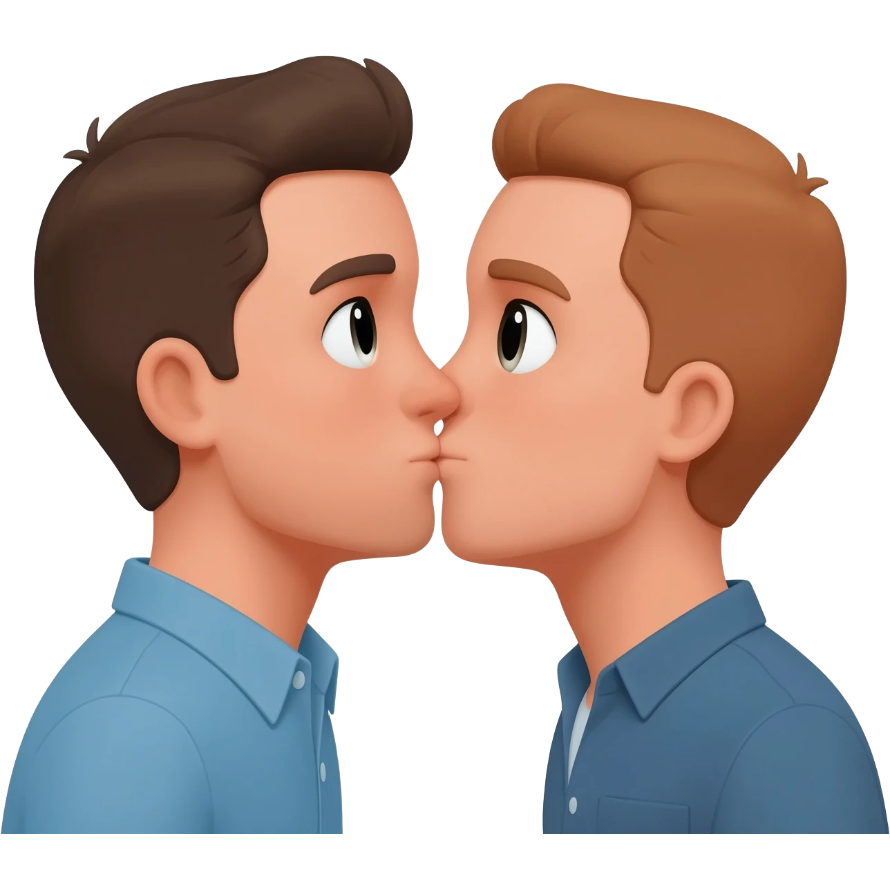 two men kissing emoji