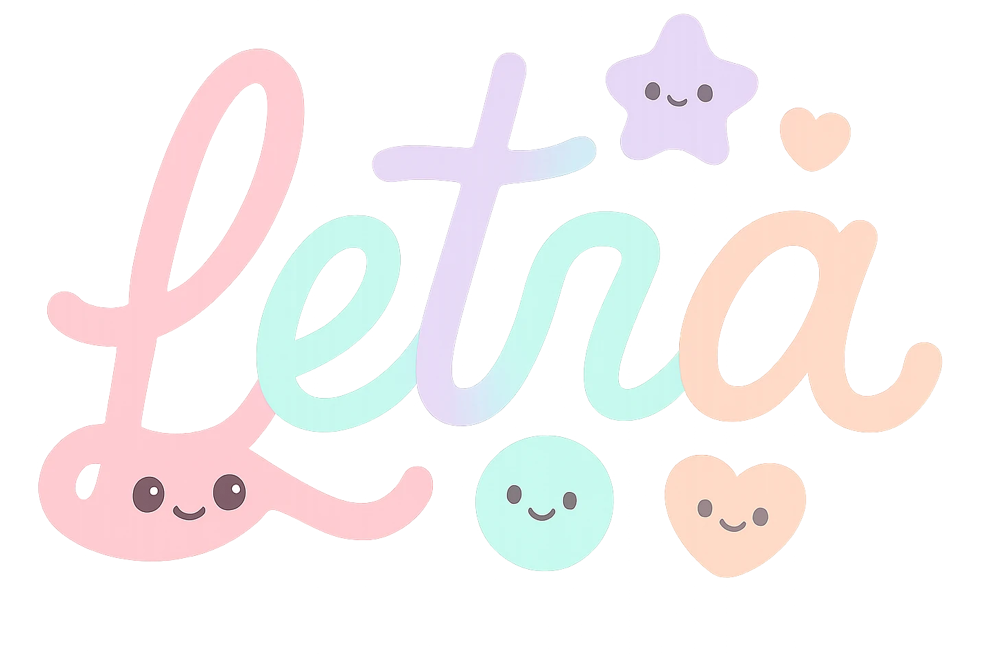 the word 'letra' in modern cursive calligraphy, fluid and clean lines, transparent background emoji
