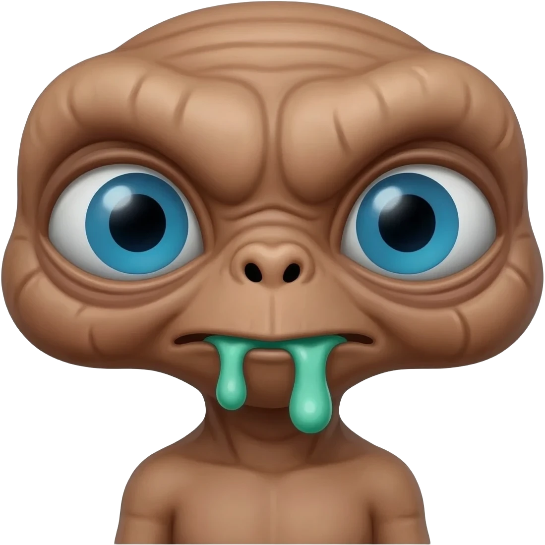 E.T. The Extra-Terrestrial from the movie barfing emoji