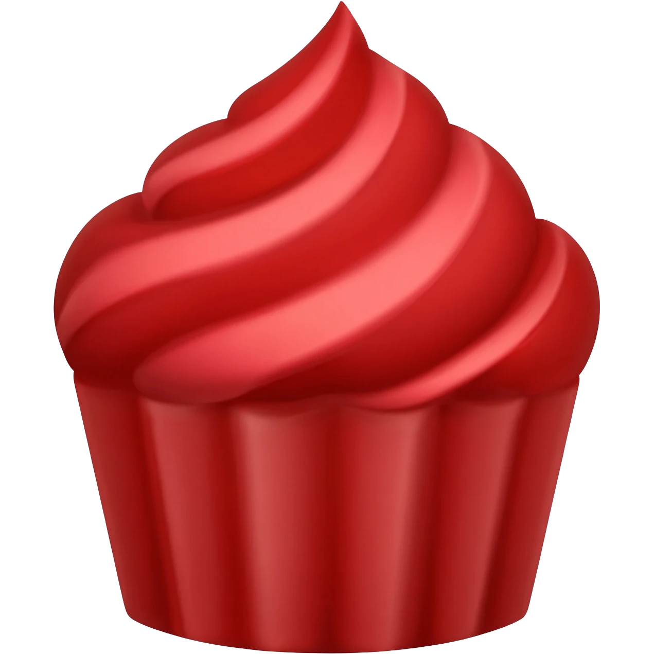 Cupcake with red colour emoji