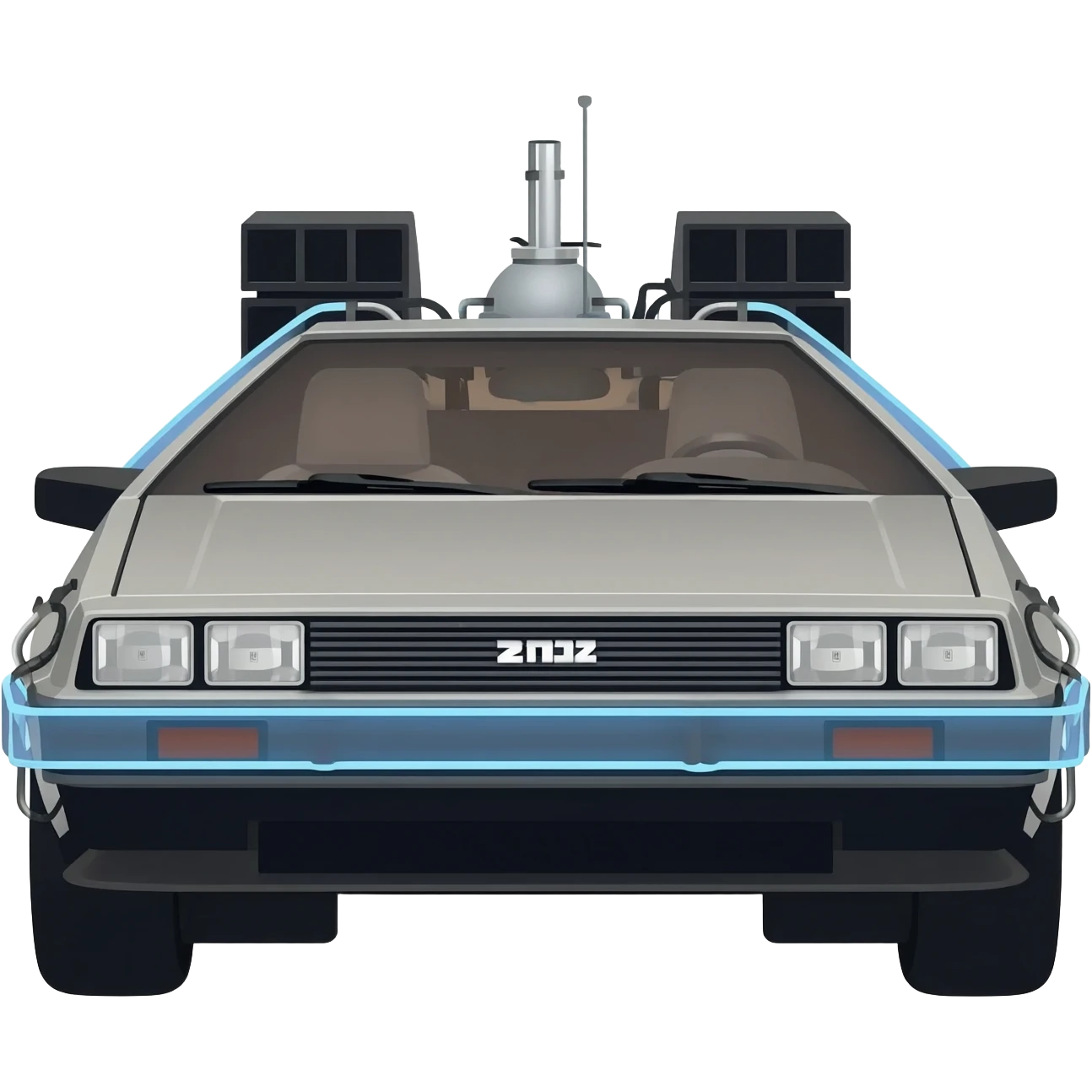 DeLorean Time Machine from Back to the Future emoji