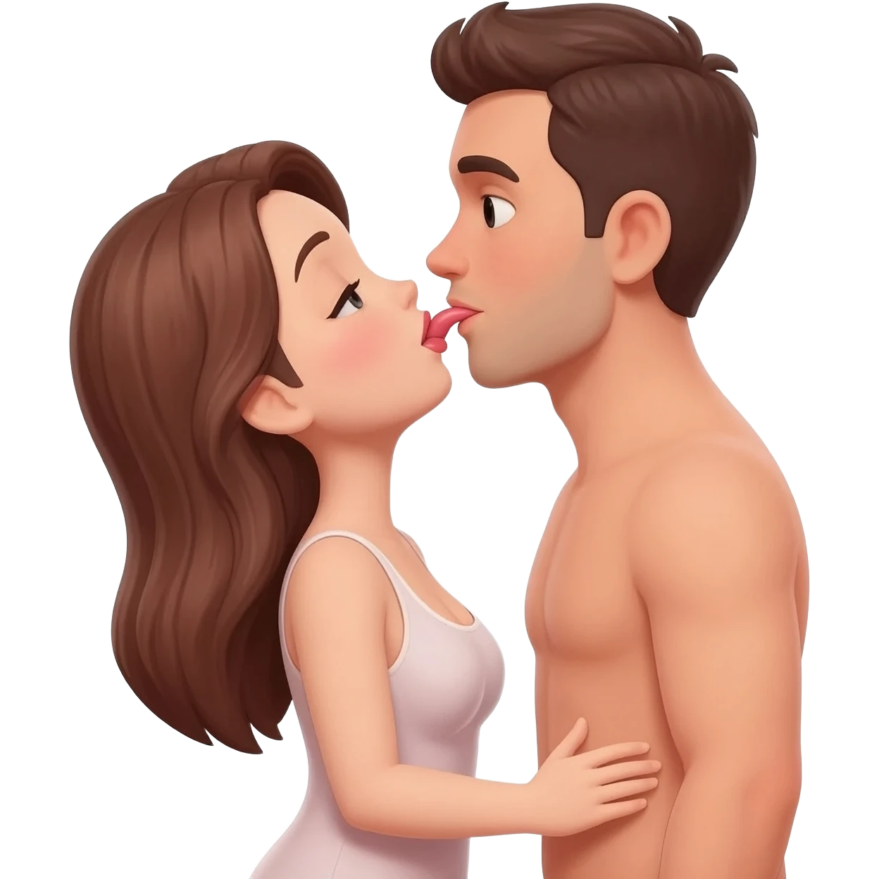 Woman giving blowjob to Man emoji