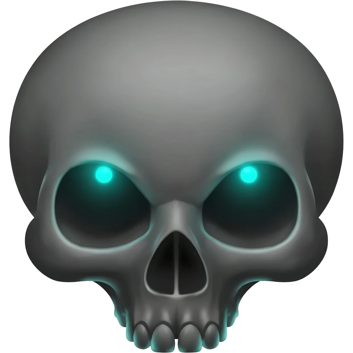 The Raven Skull: (Grave Icon) A clean, stylized raven skull with small, glowing cyan lights in the empty eye sockets. emoji