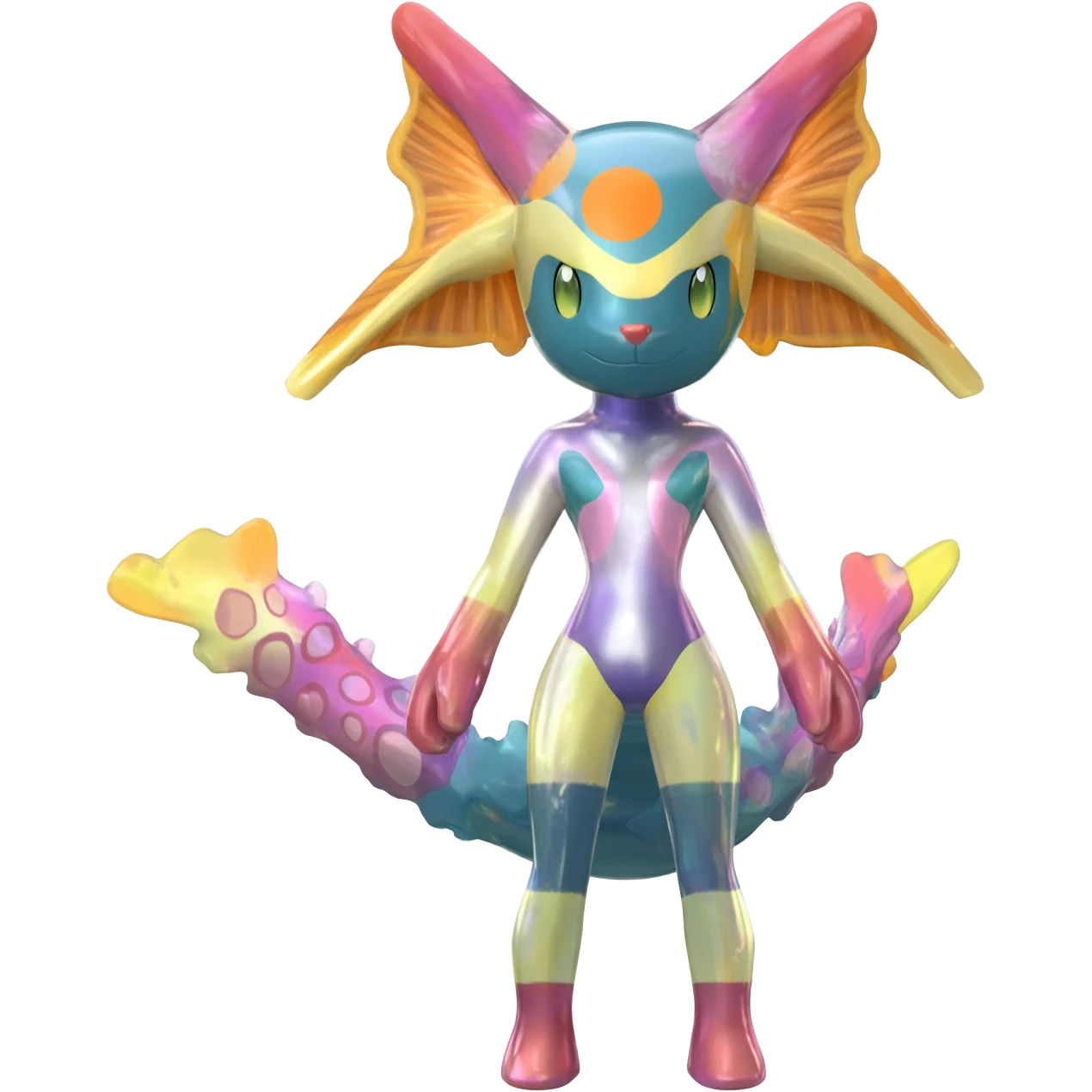 Shiny Spotted Striped Colorful-Fruity-Splash-marked Meloetta-Kyurem-Dialga-Suicune-Pteromon-hybrid emoji