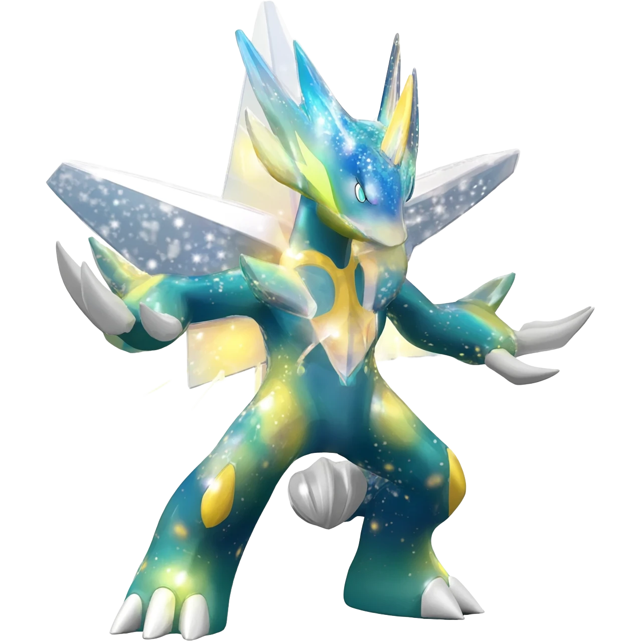 Shiny Starry Dialga-Giratina-Nargacuga-Silvally-Digimon-fusion-creature, full body emoji