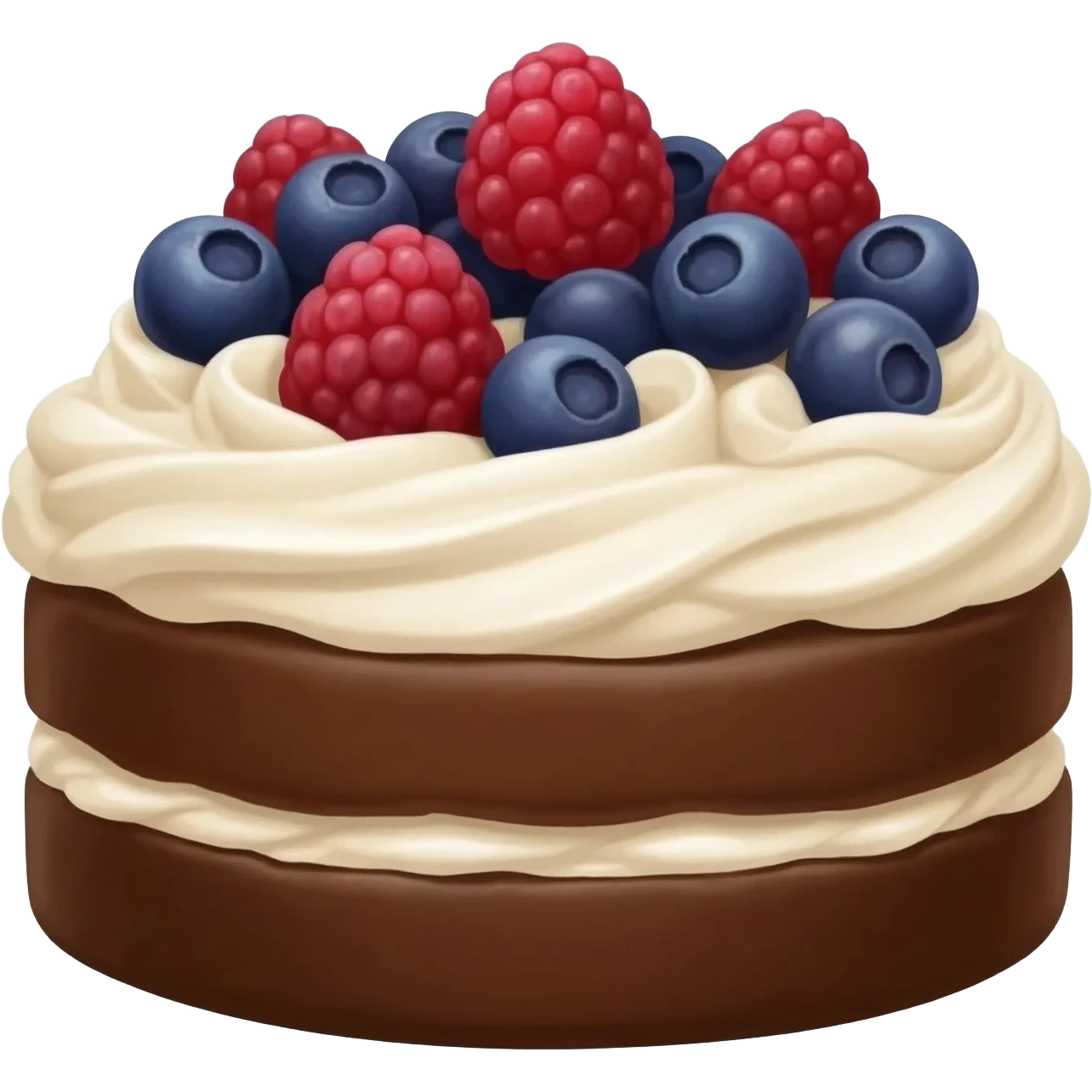 Chocolate cake with mascarpone cream emoji