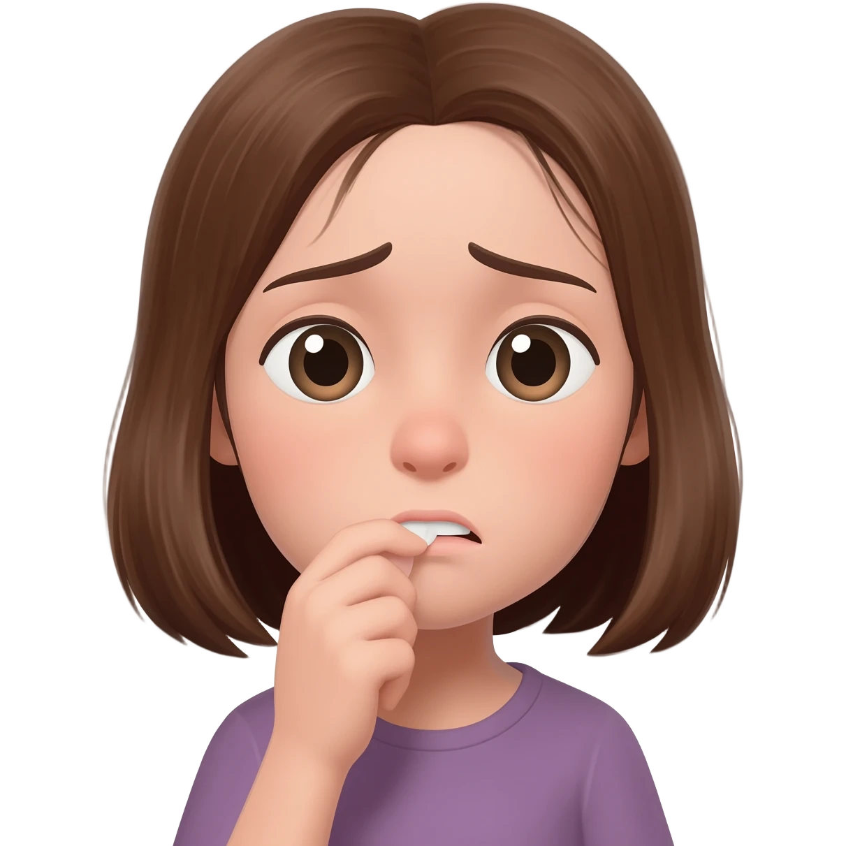 A girl emoji biting their game nail emoji
