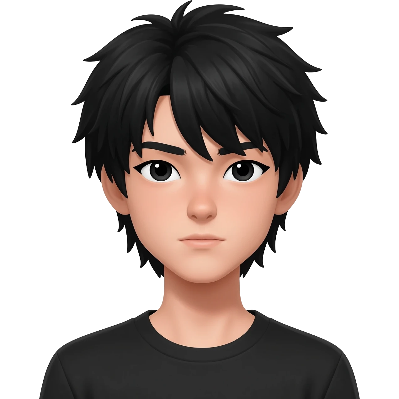 Emo guy that looks like an emoji, and not a person emoji