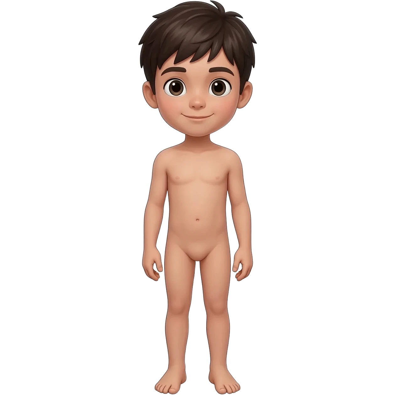 the whole body of a naked boy emoji