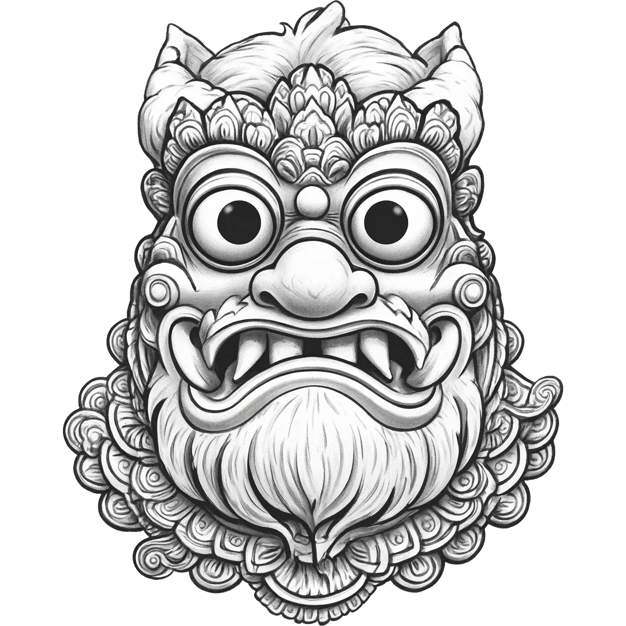 Bali monster sketch emoji