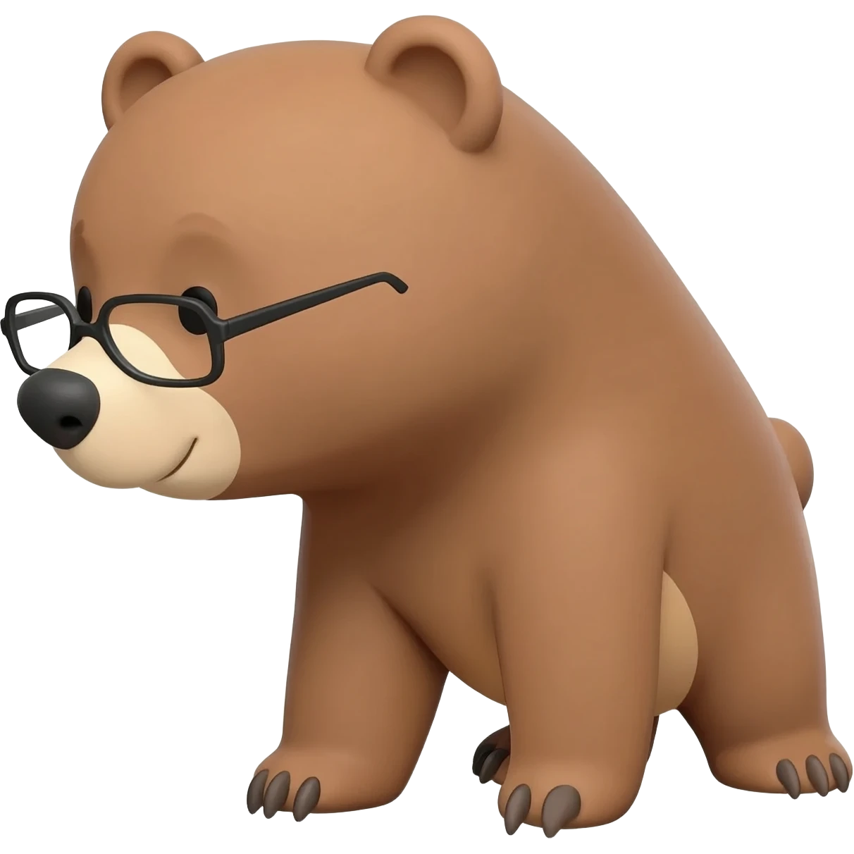 Bear with glasses emoji
