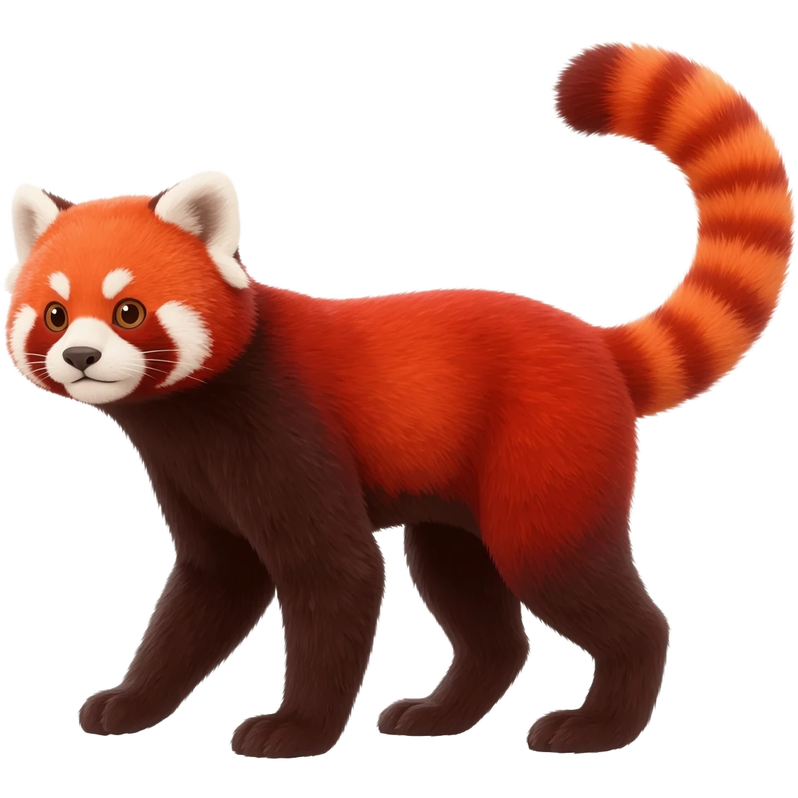 Caracal-Bobcat--Red-Panda-fusion-hybrid-animal-creature, full body emoji