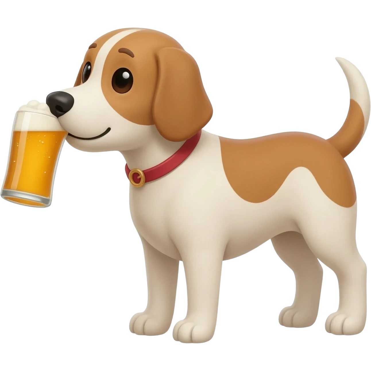 Hund som dricker öl emoji