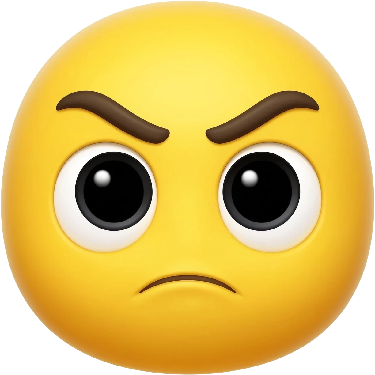 Yellow emoji cute mad face emoji