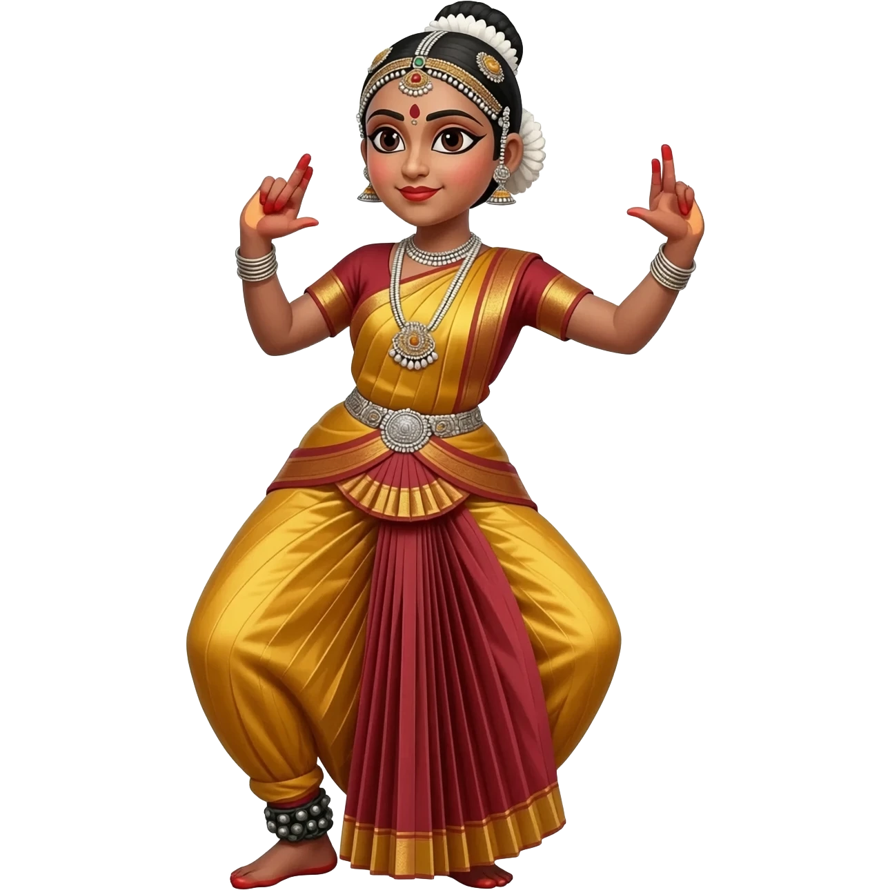 south indian bharatnatyam lady dancing emoji