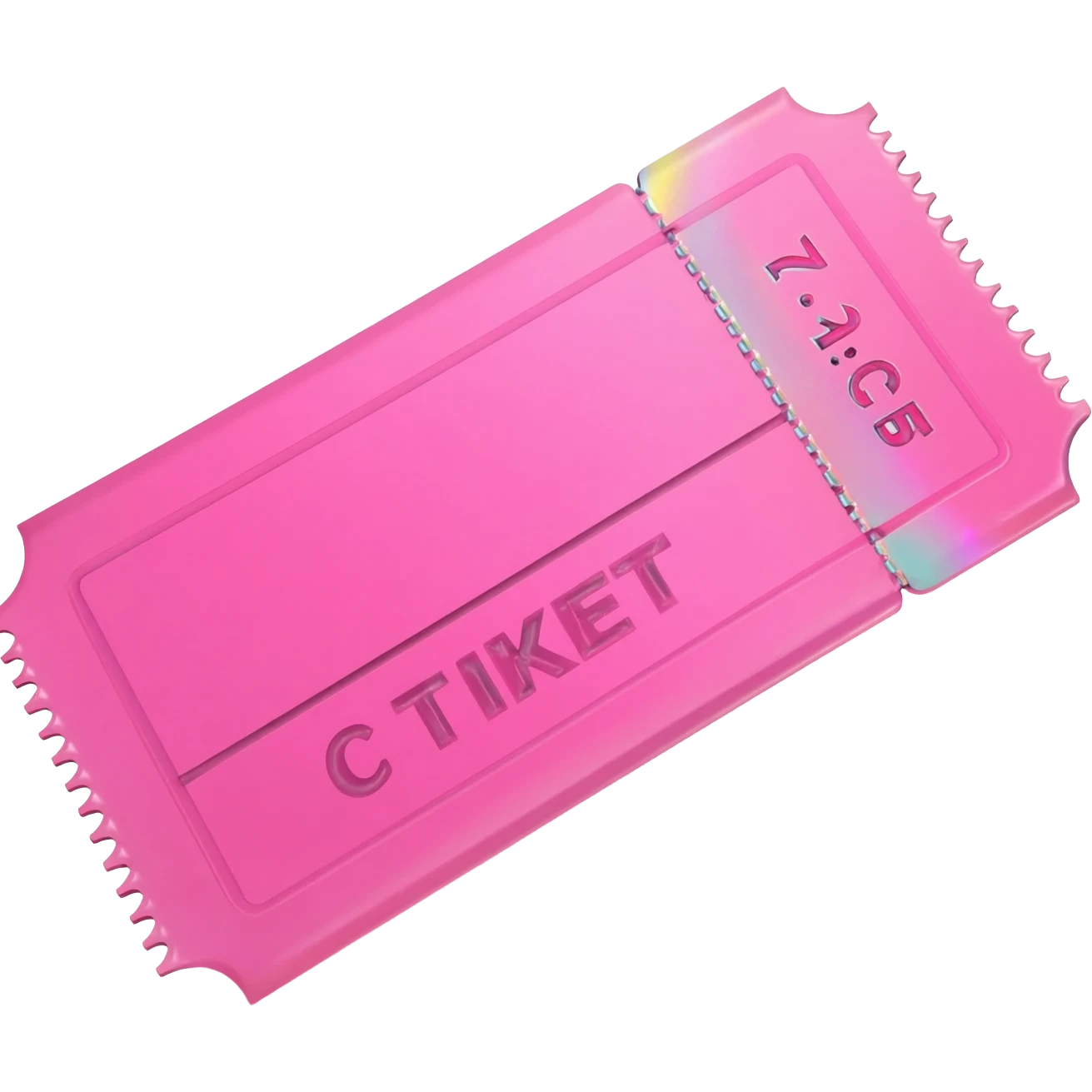 Pink concert ticket emoji