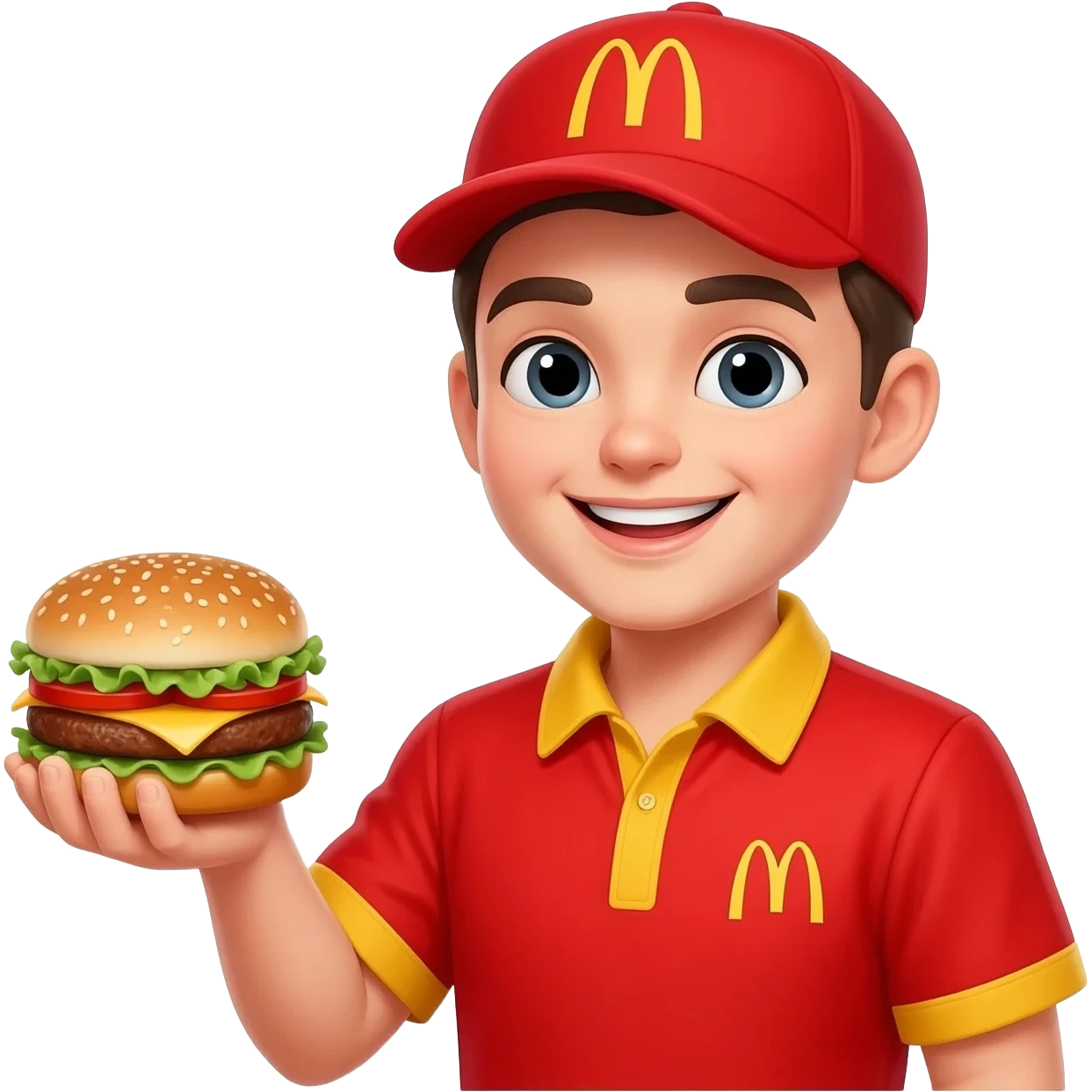 a comic style mcdonalds worker emoji