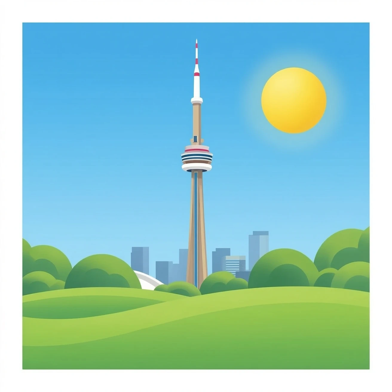 CN tower white outline emoji emoji