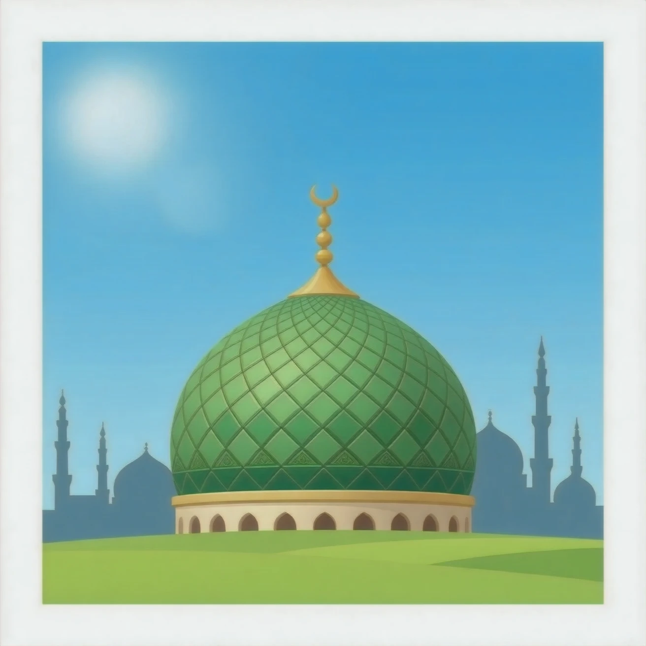 Create me the green dome of madinah mosque emoji