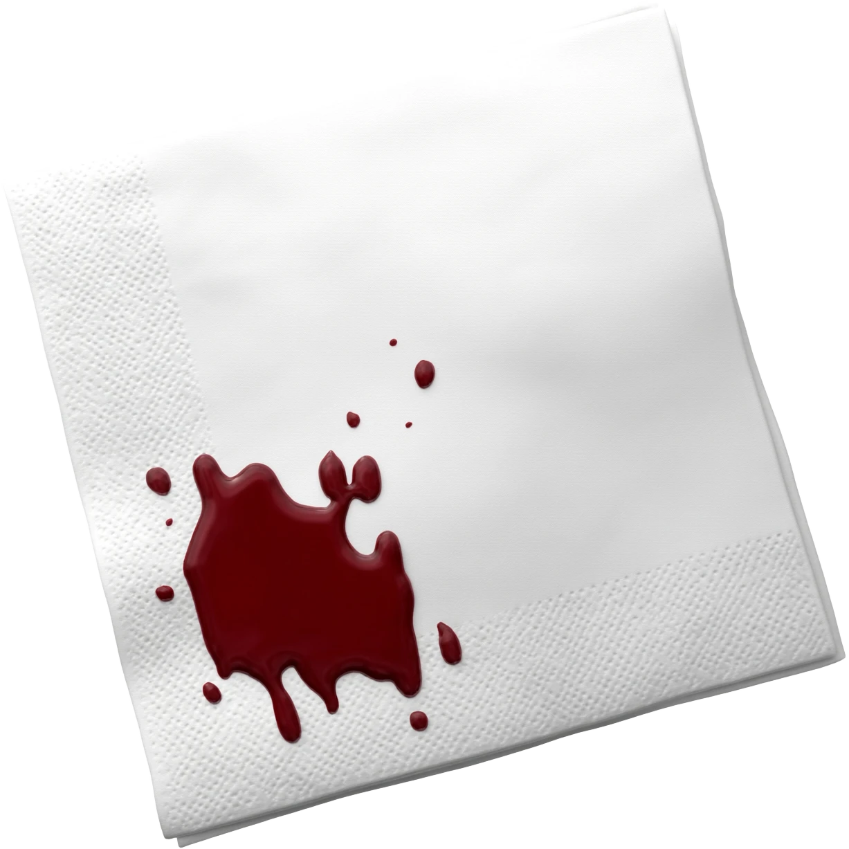 napkin with blood stain emoji