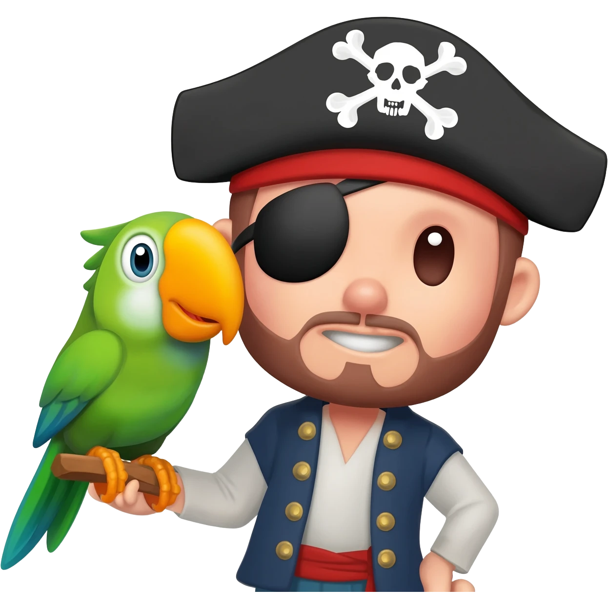 pirate and parrot emoji