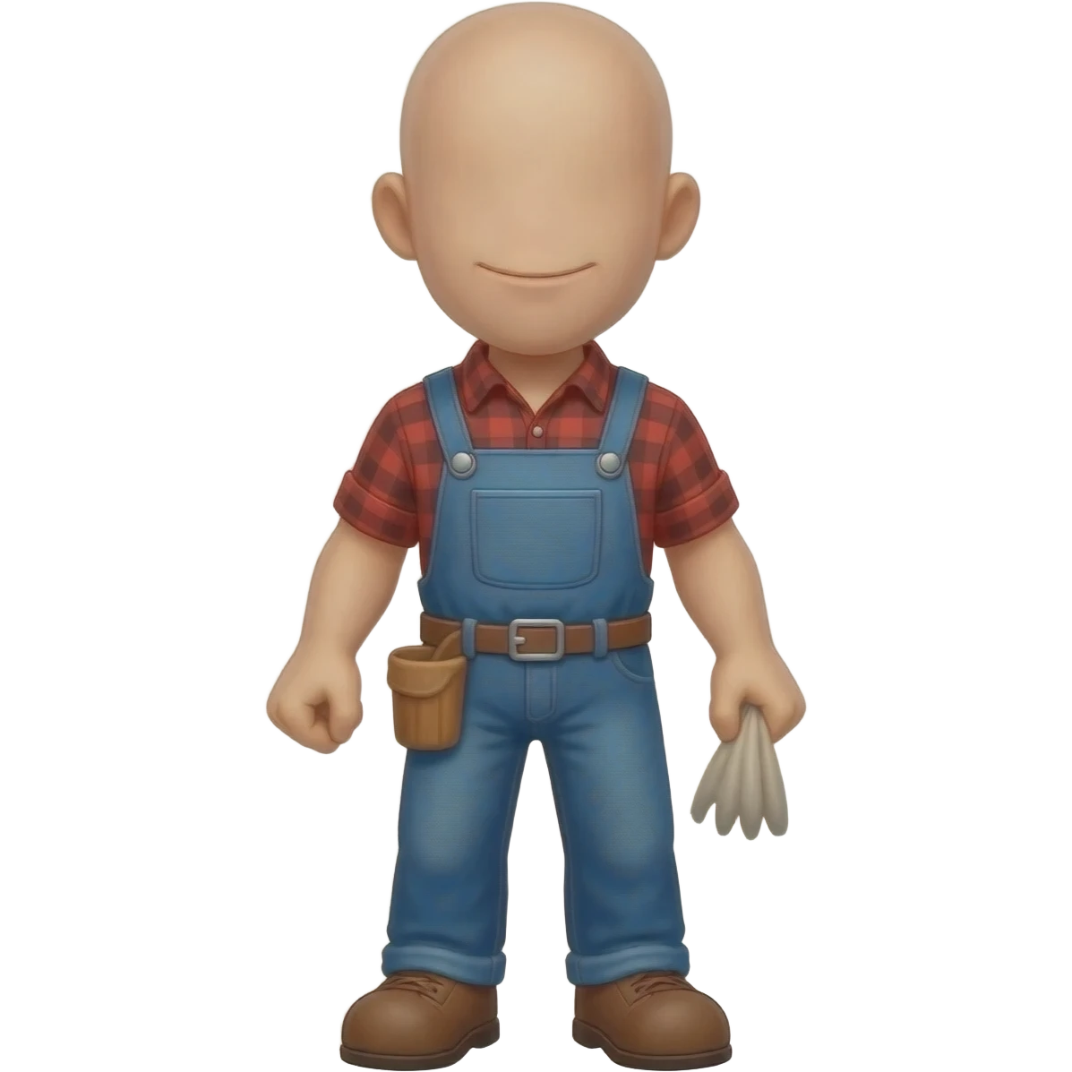 Bald Lumberjack full body emoji