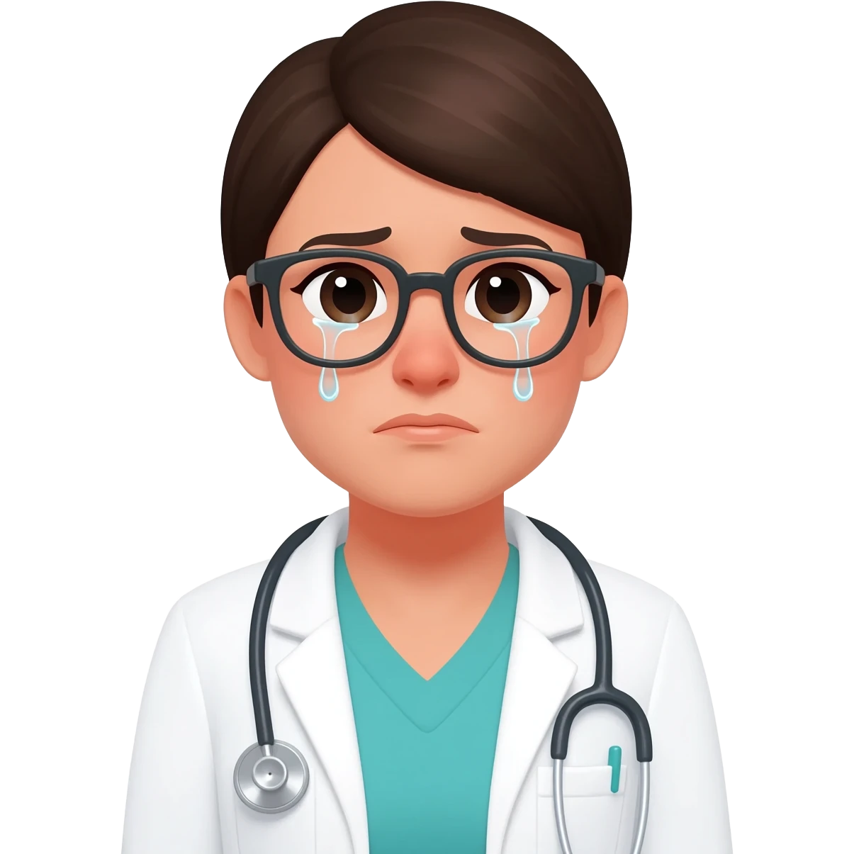 female doctor crying emoji