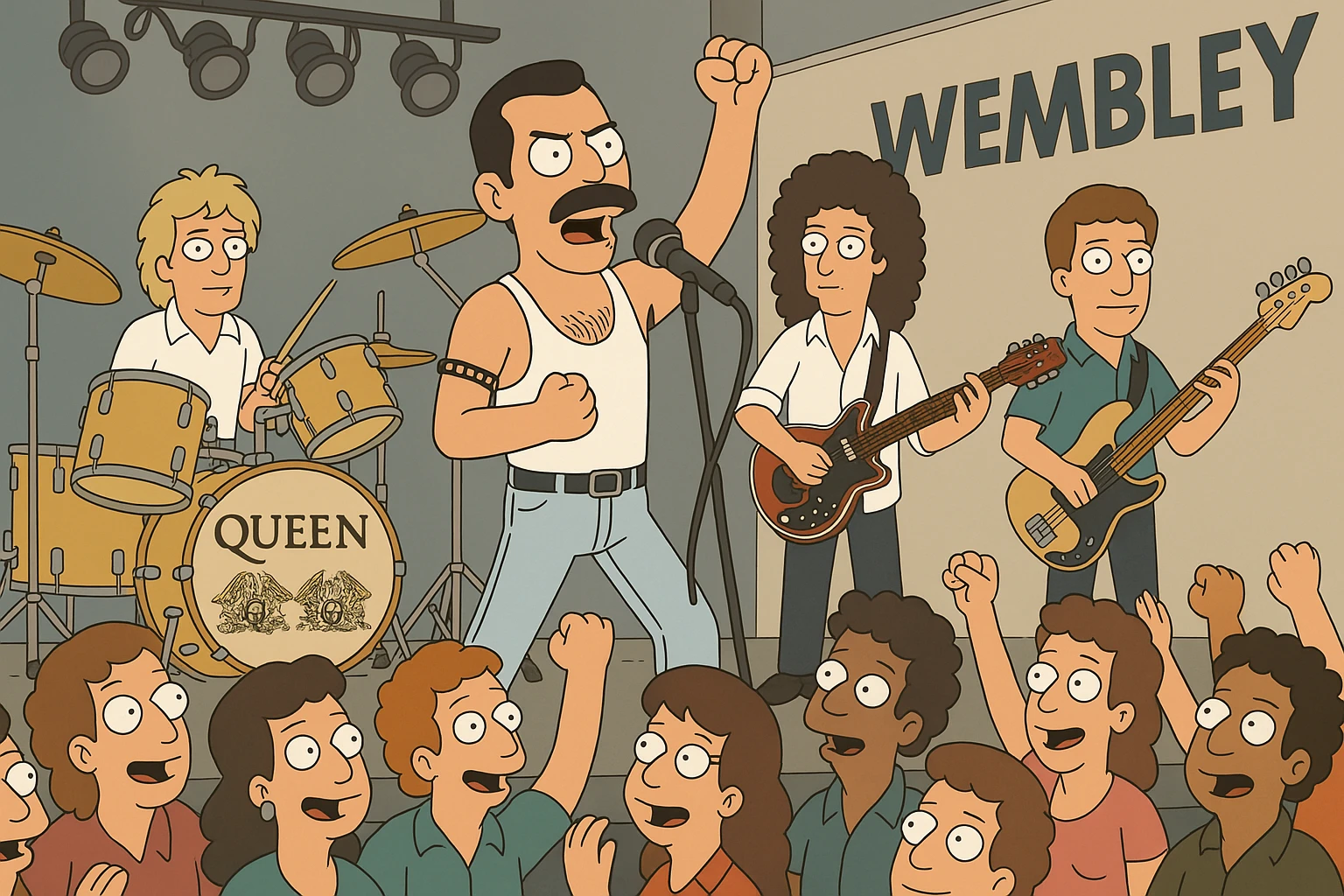 people lots of people Queen at Wembley  emoji