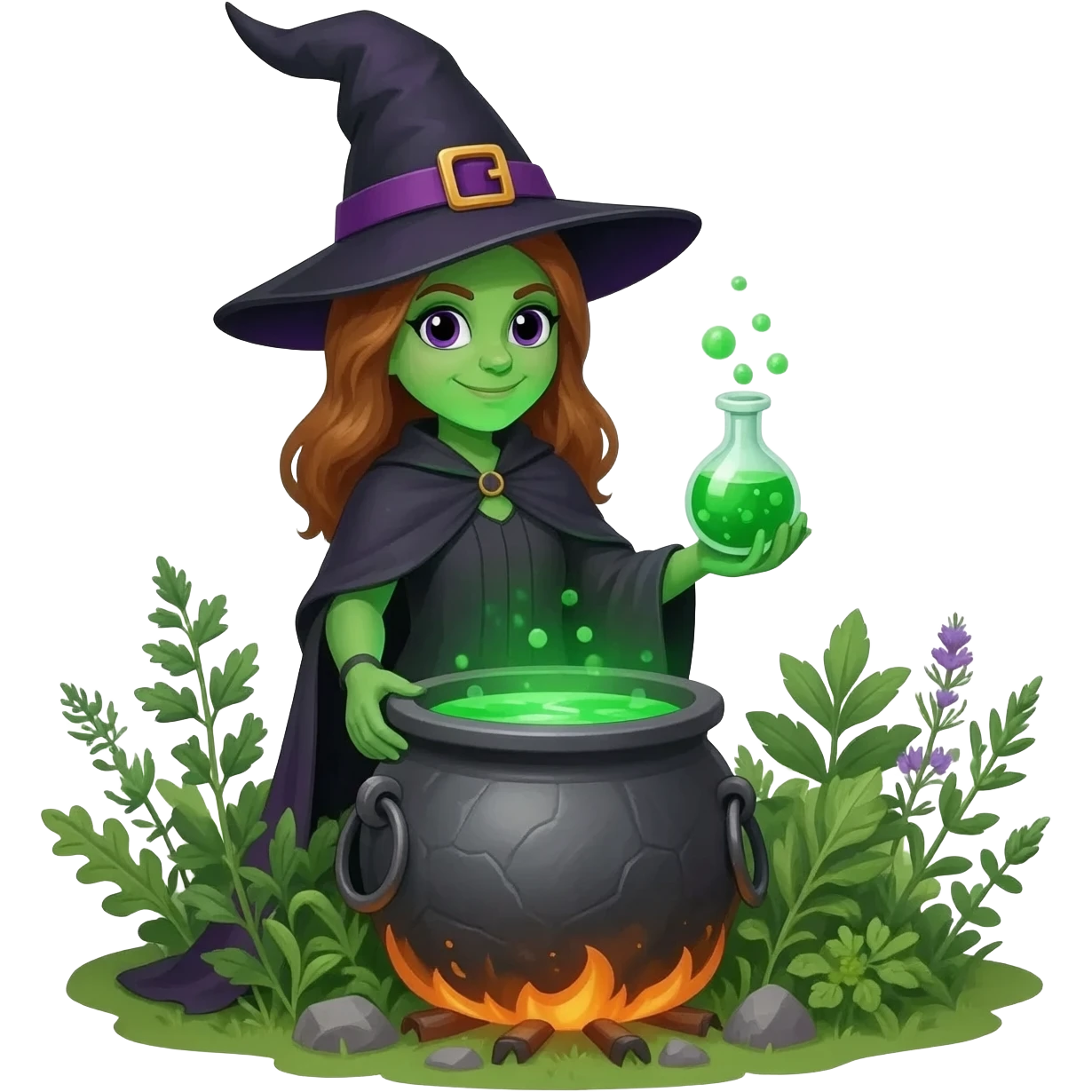 green witch cooking potion emoji