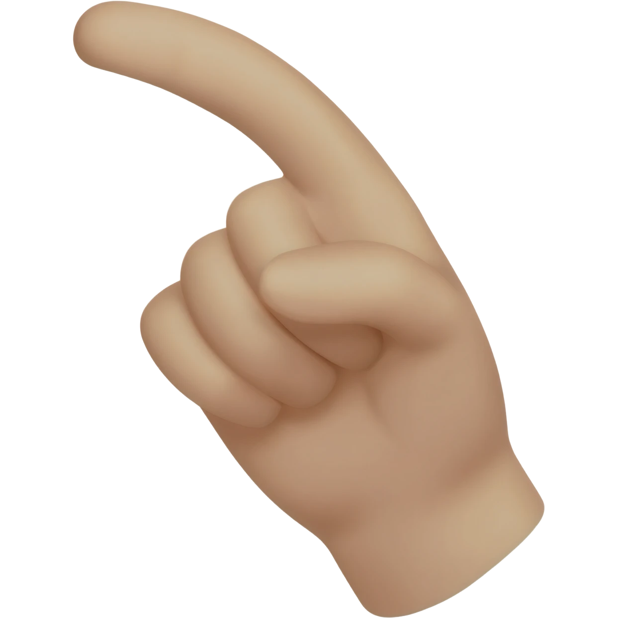 The point finger bent inwards and shaking the bent finger up and down gently emoji