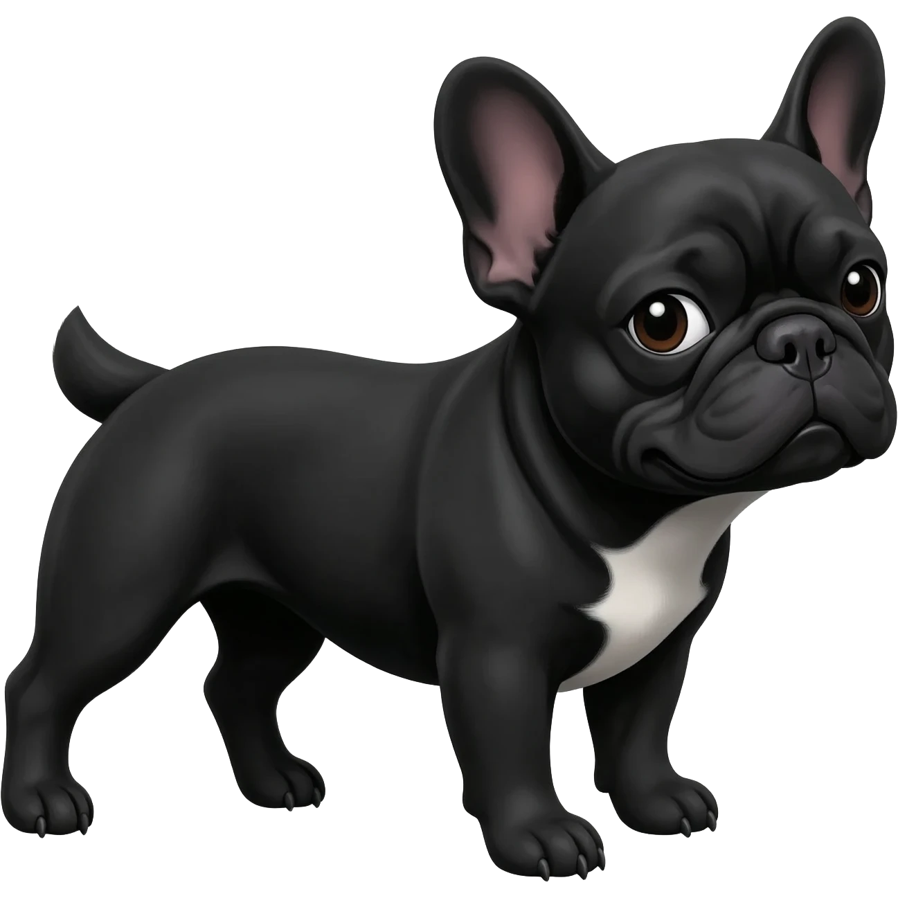 cane bulldog francese nero emoji
