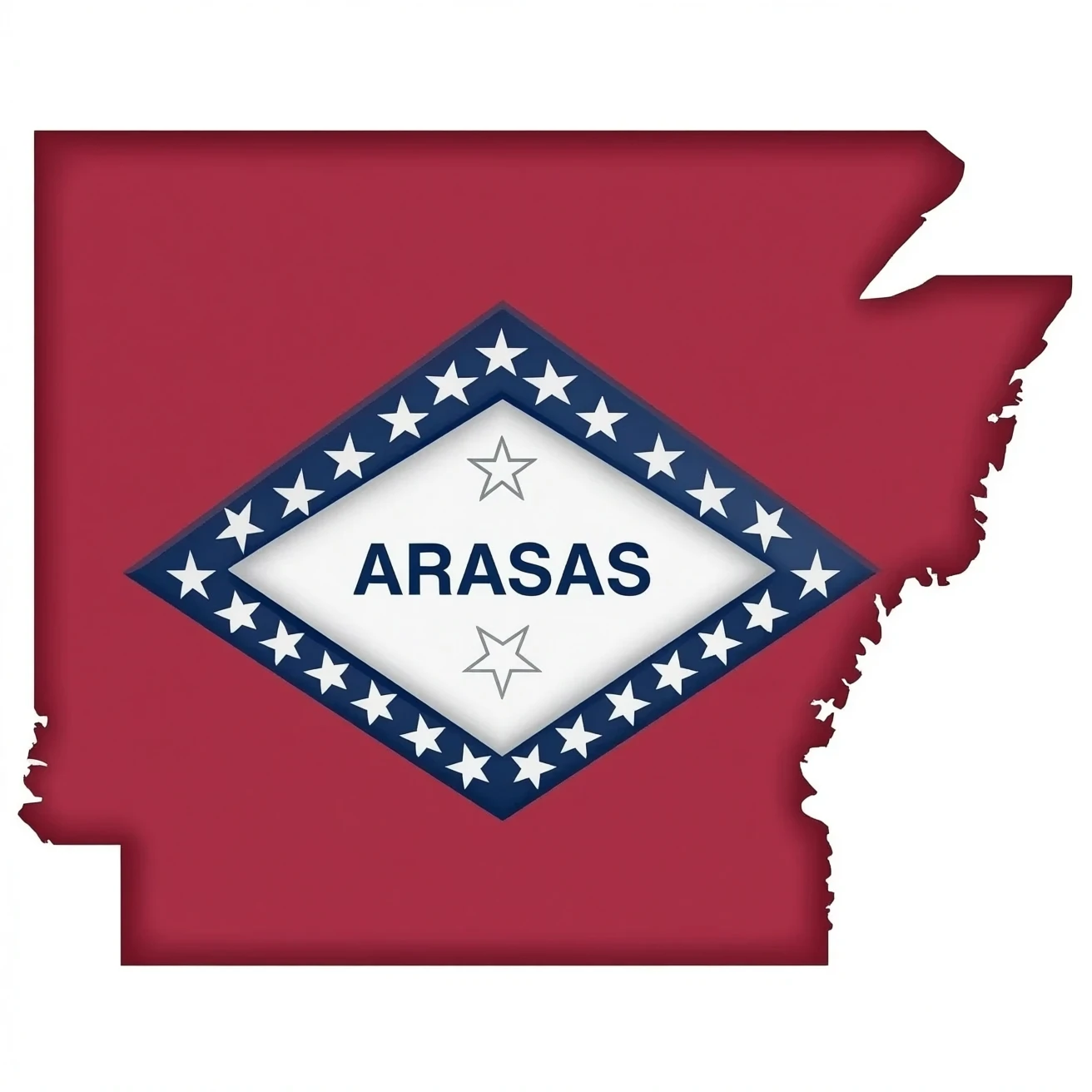 Arkansas state united states map emoji