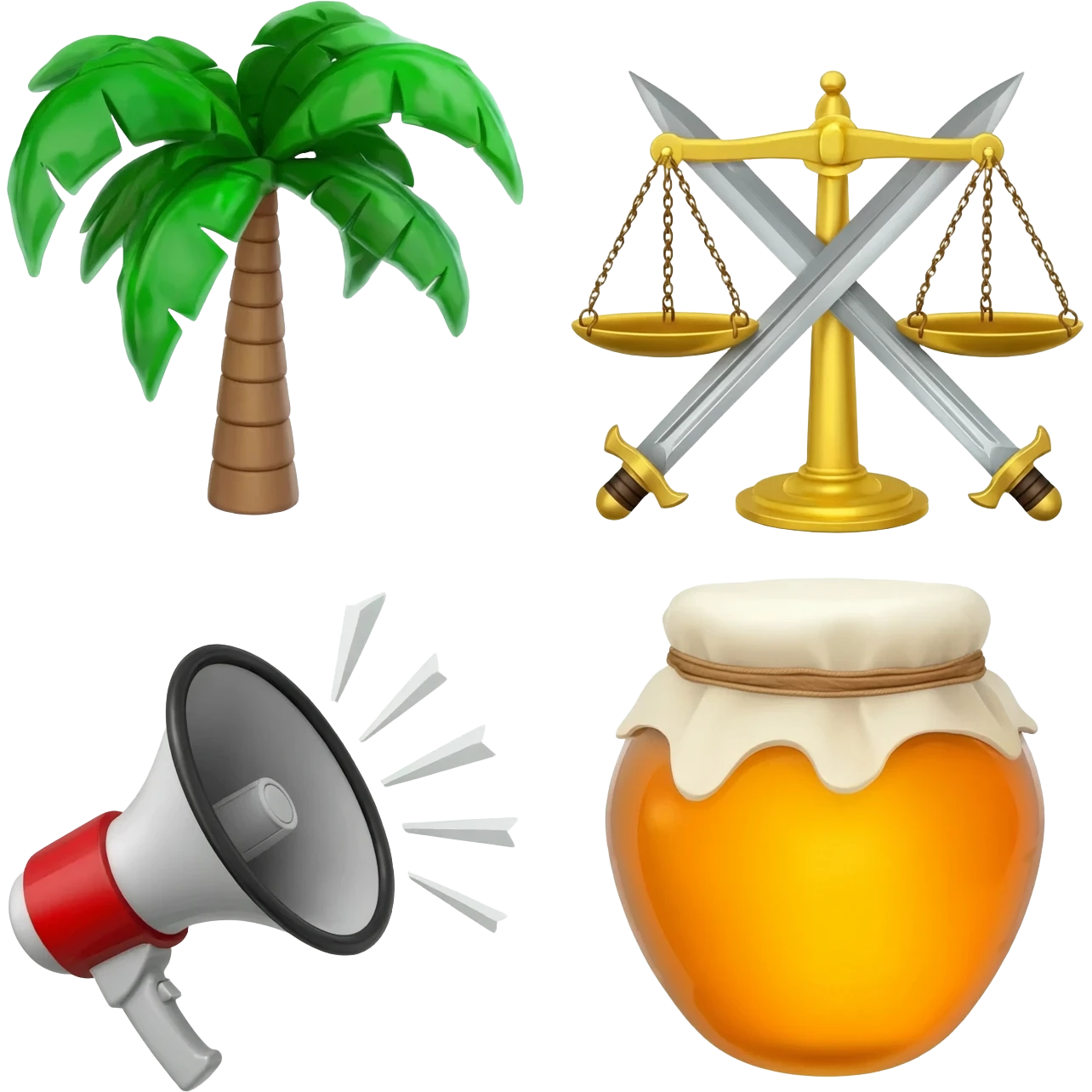 ⚖️🌴📢⚔️🍯 emoji
