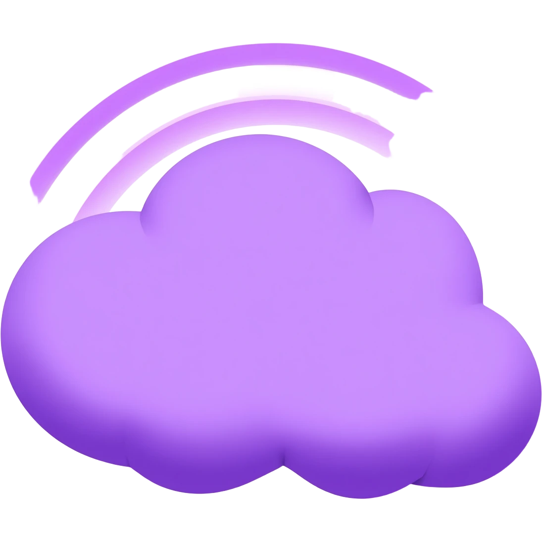 Purple fight cloud with 2 purple rings emoji