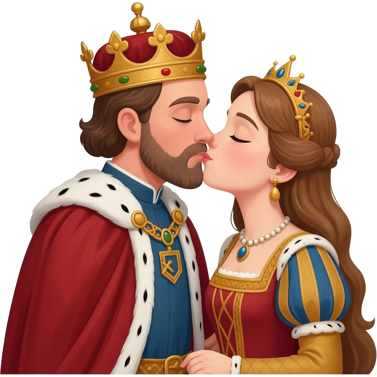 king and qween kissing emoji
