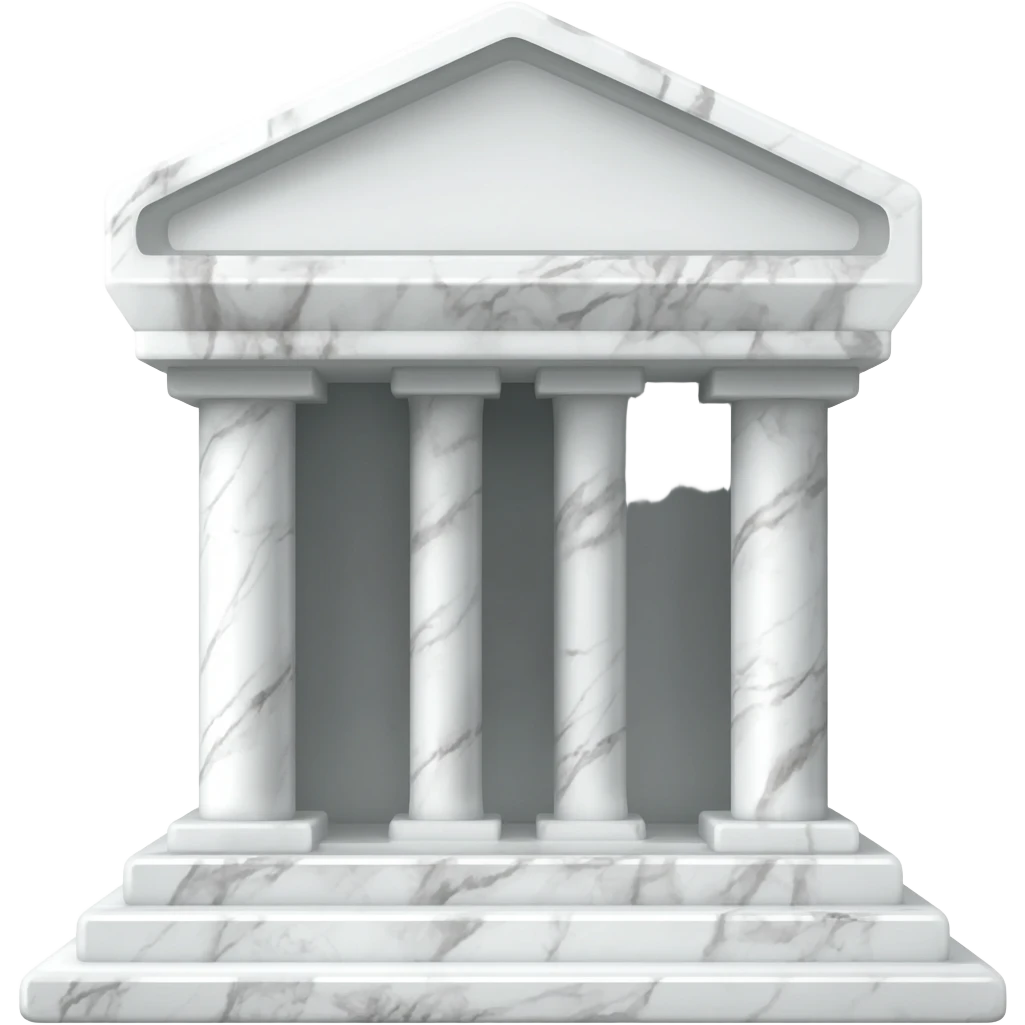 White marble temple emoji