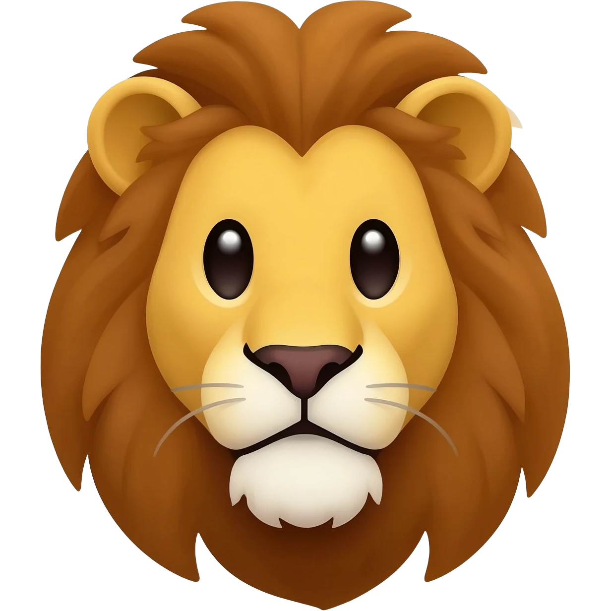 Face of a lion 🦁 like this but i completely whoe colour emoji