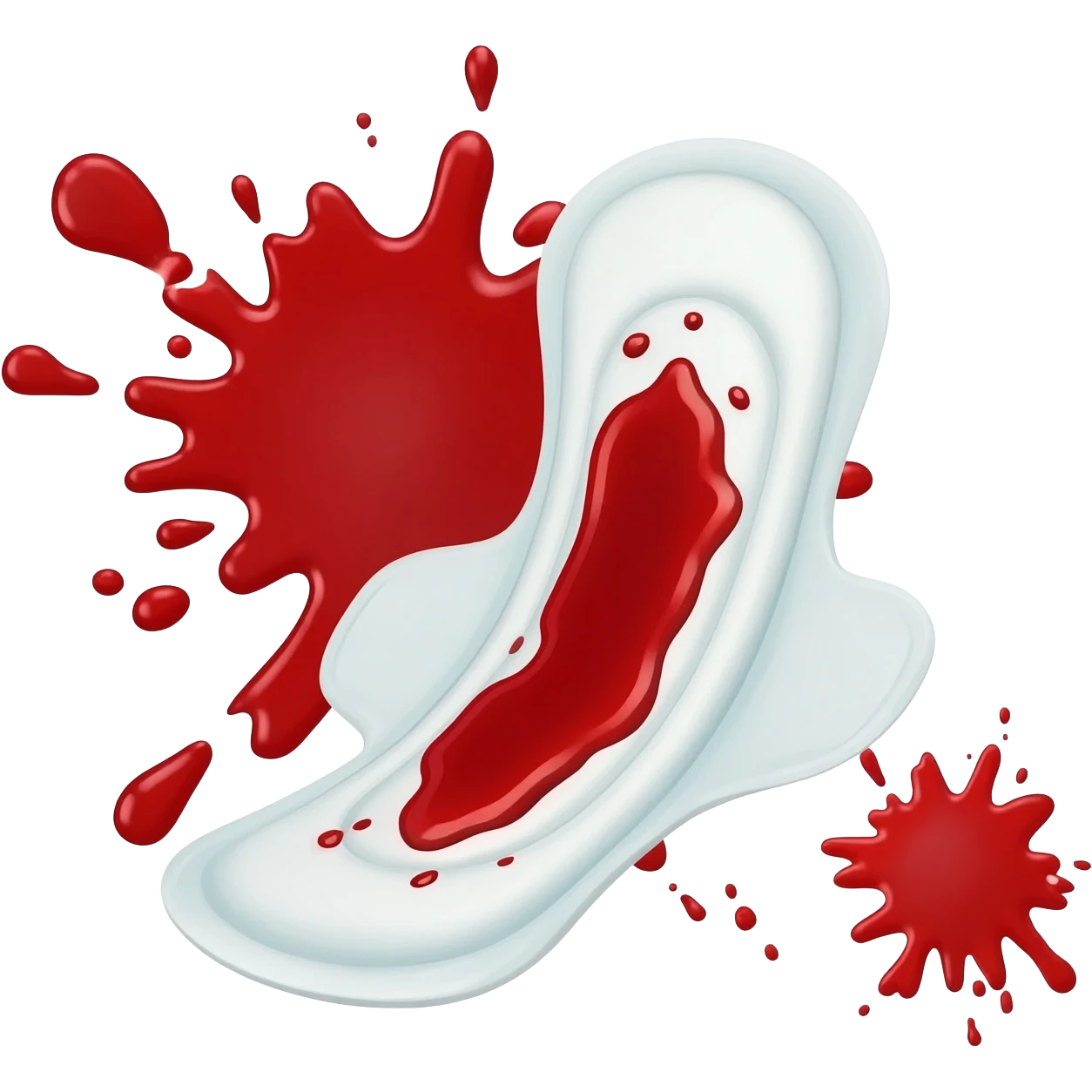 a sanitary pad with some blood splatters on it  emoji