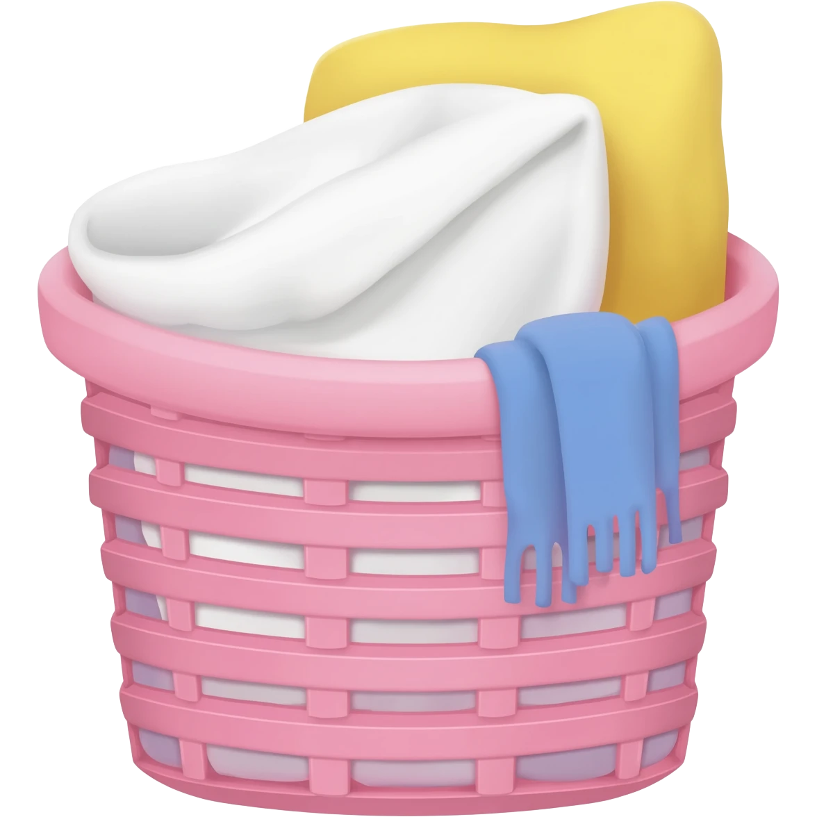Пастельно розовая корзина с бельем emoji