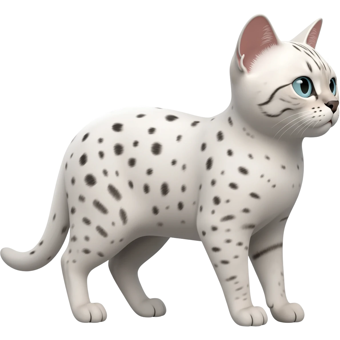 Бенгальская кошка белого окраса emoji