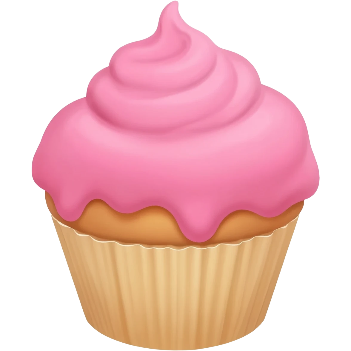 Cupcake with pink icing emoji