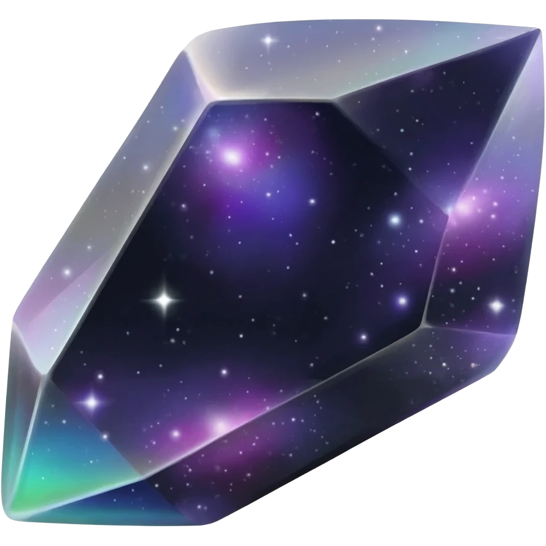 black iridescent nebula crystal shard emoji