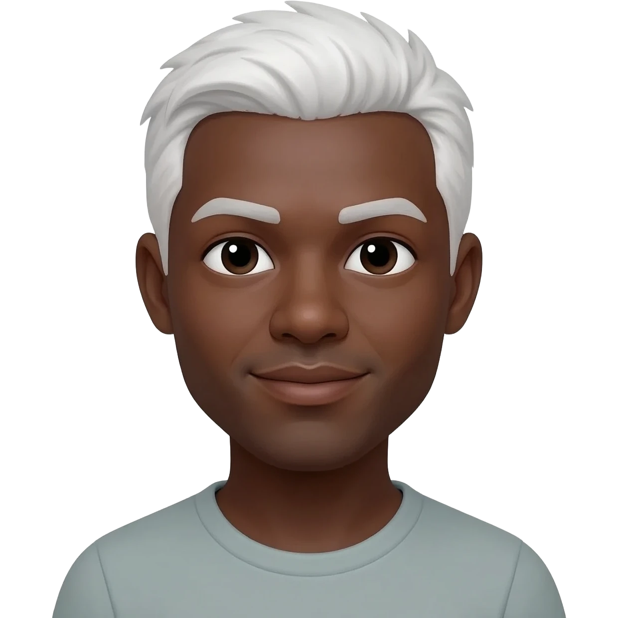 black man with white hair emoji
