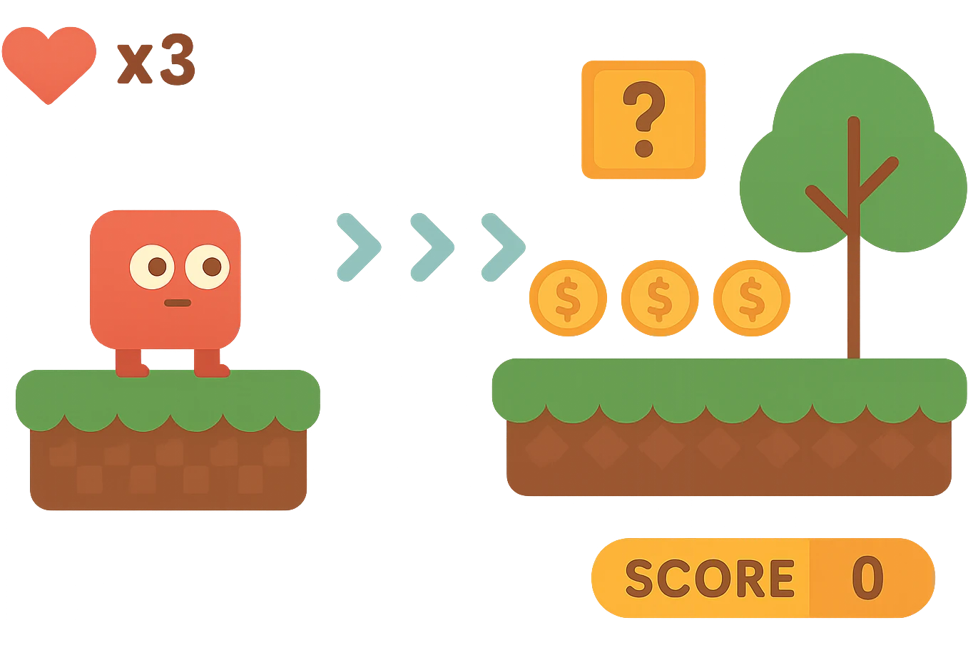 Flat design style game emoji