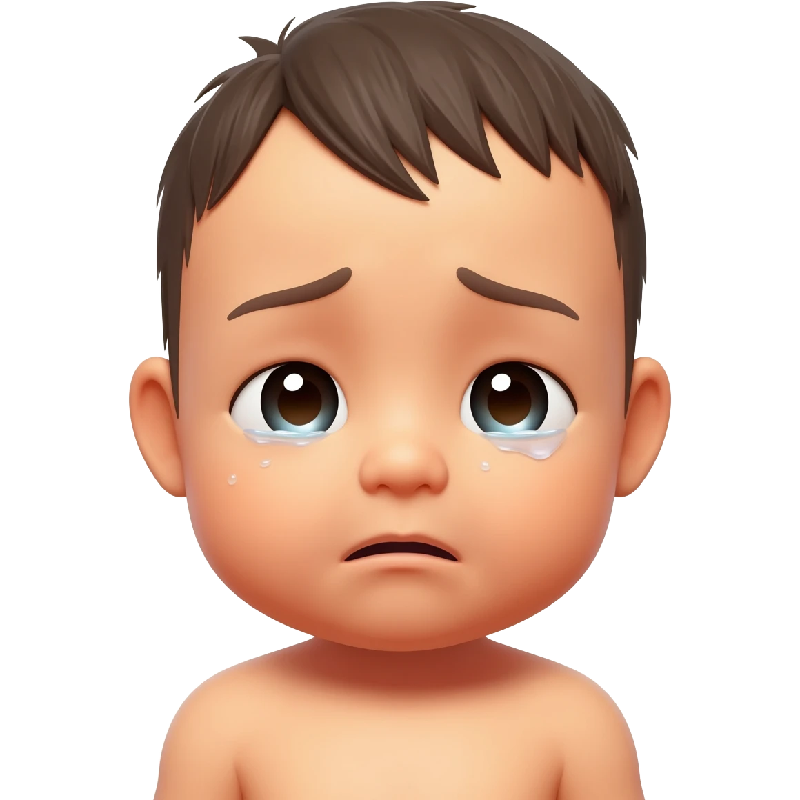 crying male japanese baby no clothes no tears emoji