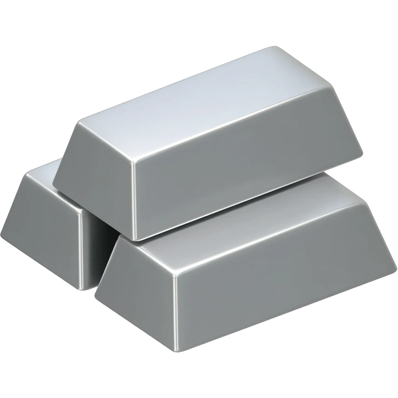3 cartoon silver bars emoji